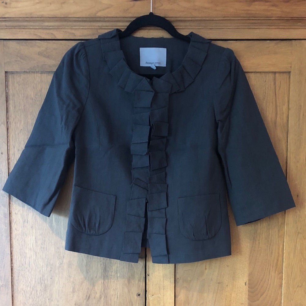 Ruffle trim jacket